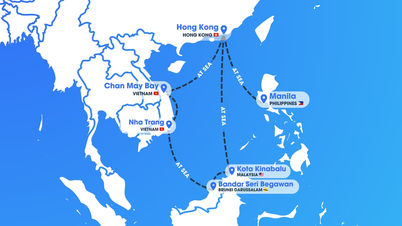Nomad Cruise Asia 2026 Route Map - New Route